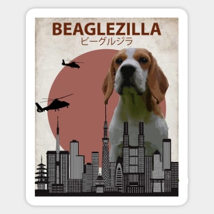 Beaglezilla - Giant Beagle Dog Monster Sticker